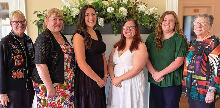 From left to: Susan Santoro, LCRTA president; Ruthann Manders, co-chair scholarship committee; Rachel Seekins; Mackenzie Kirkendall; Emma Fritsch, and Nancy Dyer, co-chair scholarship committee.