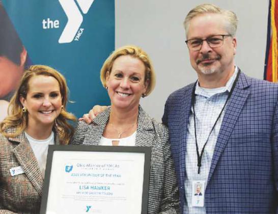 From left: Cristen Gilbert, CEO of the YMCA of North Central Ohio, and the current Alliance chair; Lisa Hawker, and Brad Toft, president/CEO YMCA of Greater Toledo.
