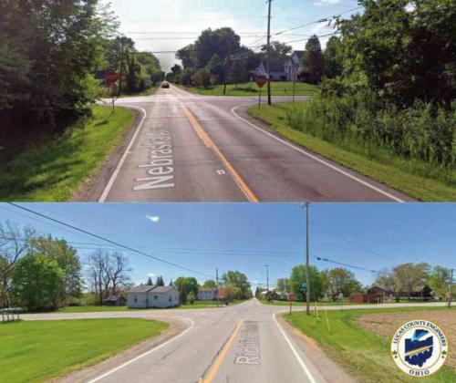 Figure 1 Top, Nebraska Ave and Centennial Road is currently a four-way stop. Bottom, Richfield Center Road and Sylvania Ave is currently a two-way stop.
