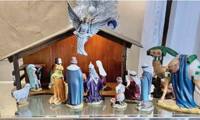 This Nativity is one of several filling the display case at the museum.