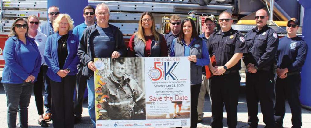 Springfield Township Trustees’ Chair Rachel Geiger and Trustee Tom Anderson Jr.; Fiscal Officer Brenna Koback; Administrator Mike Hampton, Assistant Administrator Tina Helminiak; Finance Director Monica Evans, Josh Hollinger, Zoning; Andy Hohlbein, Public Services Director; Springfield Township Fire Chief Jonathon Ziehr, Office Manager Nellie Ball (who suggested the event to honor Butch) and members of the fire department.