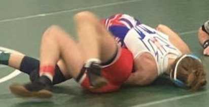 Ryleigh Mercer looking for the pin. (Photo compliments of Mrs. Steinmiller)