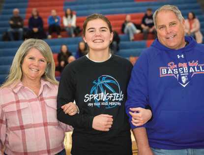SHS girls basketball and stomp and shake seniors recognized