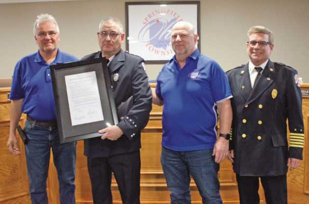 Springfield Twp. recognizes retiring firefighter
