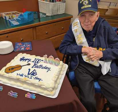 WWII Navy veteran Victor Gressler celebrates 100th birthday