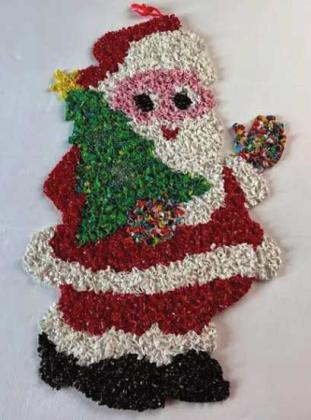 Popcorn plastic decorations such as this are being sought for the holiday display.
