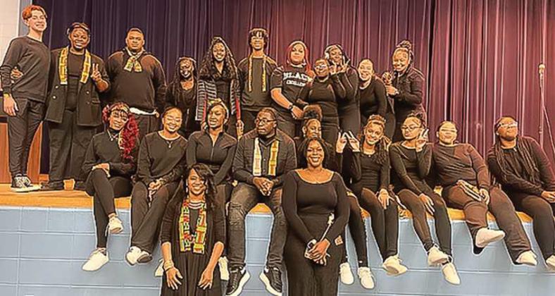 Participants in Black History Assembly.